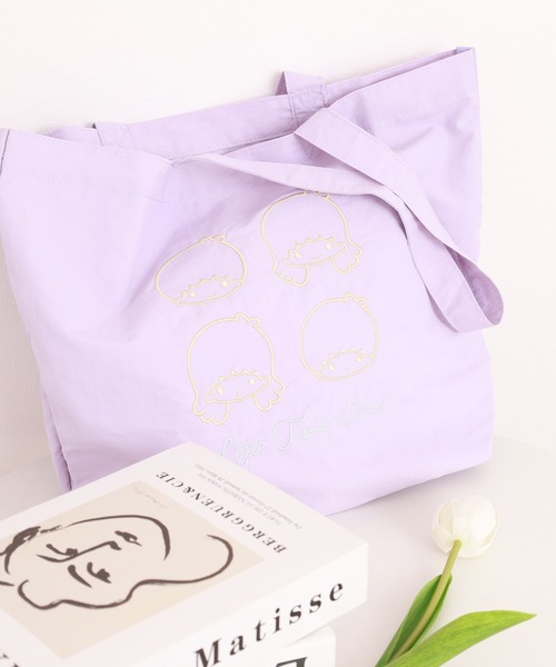 sanrio(サンリオ)の「Sanrio サンリオ トートバッグ フェイス(トートバッグ・レディース・アイボリー/ライトブルー/ピンク/ライトグレー/パープル/イエロー・FREE)」の4枚目の写真