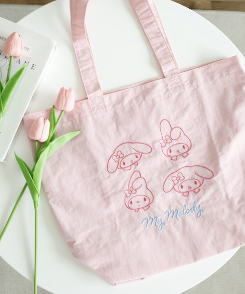 sanrio(サンリオ)の「Sanrio サンリオ トートバッグ フェイス(トートバッグ・レディース・アイボリー/ライトブルー/ピンク/ライトグレー/パープル/イエロー・FREE)」の6枚目の写真