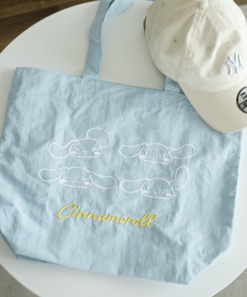 sanrio(サンリオ)の「Sanrio サンリオ トートバッグ フェイス(トートバッグ・レディース・アイボリー/ライトブルー/ピンク/ライトグレー/パープル/イエロー・FREE)」の3枚目の写真