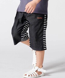 【抗菌・防臭】バックボーダーストレッチツイル6分丈パンツ(90~130cm)