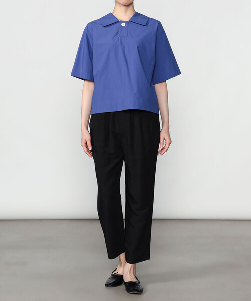 nicholson&nicholson(ニコルソンアンドニコルソン)の「nicholson & nicholson |〈別注〉ショートスリーブ半袖シャツ WOMEN(シャツ/ブラウス・レディース・ネイビー/ホワイト/ブルー・38)」の14枚目の写真
