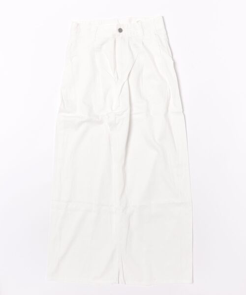 L LABEL（エルラベル）の「ボリュームタックセミワイドデニムパンツ（デニムパンツ・レディース・ホワイト/ダークインディゴブルー/ライトブルー・M-L/S-M）」の17枚目の写真