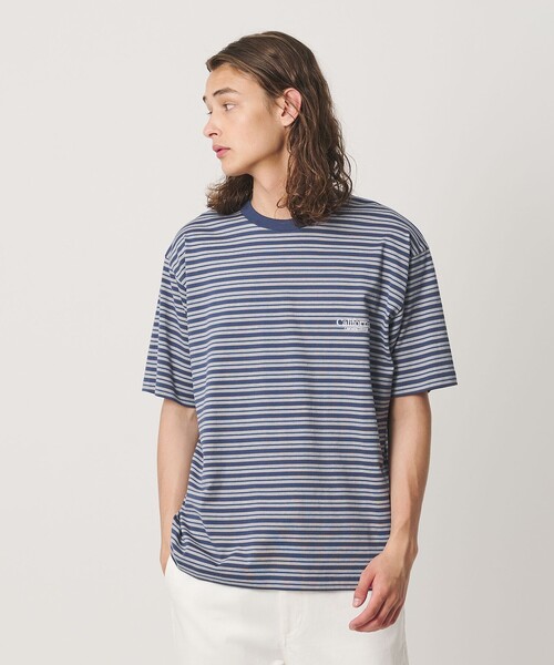 California General Store(California General Store)の「<CGS.>オーガニック コットン ボーダー Tシャツ(Tシャツ/カットソー・メンズ・ネイビー/シャーベット/ターコイズブルー系・S/L/XL/M)」の2枚目の写真