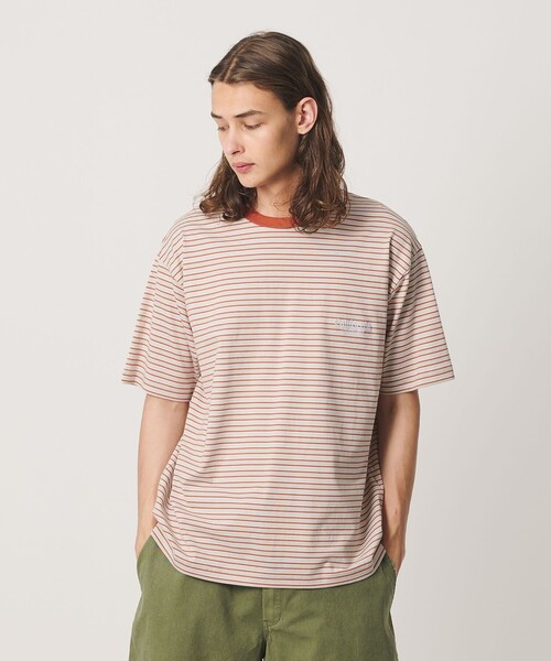 California General Store(California General Store)の「<CGS.>オーガニック コットン ボーダー Tシャツ(Tシャツ/カットソー・メンズ・ネイビー/シャーベット/ターコイズブルー系・S/L/XL/M)」の1枚目の写真