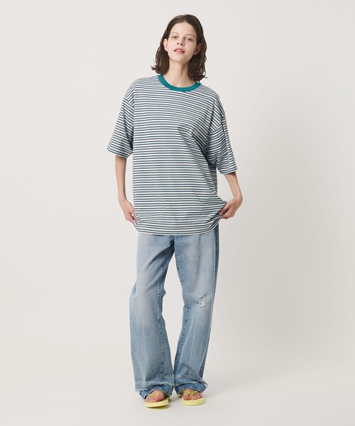 California General Store(California General Store)の「<CGS.>オーガニック コットン ボーダー Tシャツ(Tシャツ/カットソー・メンズ・ネイビー/シャーベット/ターコイズブルー系・S/L/XL/M)」の6枚目の写真