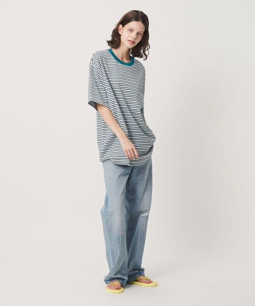 California General Store(California General Store)の「<CGS.>オーガニック コットン ボーダー Tシャツ(Tシャツ/カットソー・メンズ・ネイビー/シャーベット/ターコイズブルー系・S/L/XL/M)」の7枚目の写真