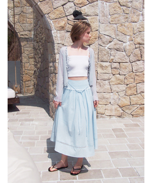 ETMON（エトモン）の「Lace Strap Skirt, Light Blue（スカート・レディース・その他・SMALL/MEDIUM）」の3枚目の写真