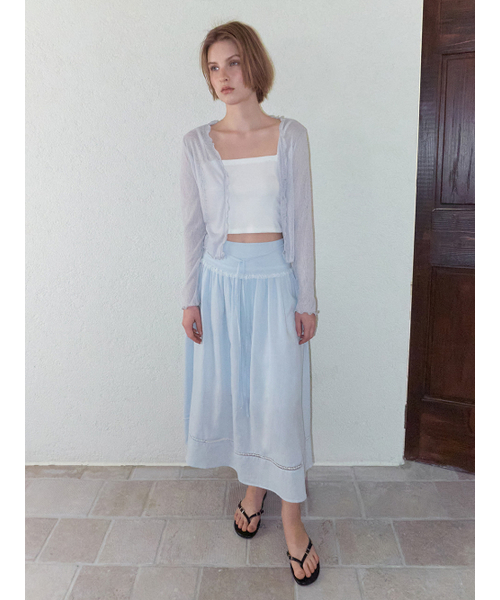 ETMON（エトモン）の「Lace Strap Skirt, Light Blue（スカート・レディース・その他・SMALL/MEDIUM）」の5枚目の写真
