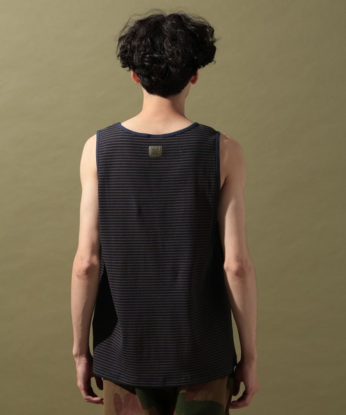 niko and...（ニコアンド）の「【NATOKii(ネイトゥーキー)】リブタンクトップ（タンクトップ・メンズ・ネイビー/ナチュラル・LARGE/MEDIUM）」の6枚目の写真