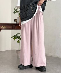 2タック冷感イージーワイドパンツ
