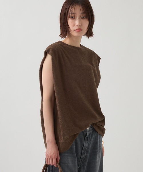 PROTAGONISTA（プロタゴニスタ）の「【PROTAGONISTA】ボクシ－TEE（Tシャツ/カットソー・レディース・カーキ/オフホワイト・フリー）」の11枚目の写真