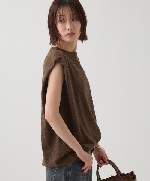 PROTAGONISTA（プロタゴニスタ）の「【PROTAGONISTA】ボクシ－TEE（Tシャツ/カットソー・レディース・カーキ/オフホワイト・フリー）」の13枚目の写真