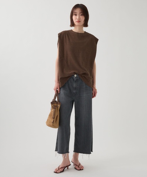 PROTAGONISTA（プロタゴニスタ）の「【PROTAGONISTA】ボクシ－TEE（Tシャツ/カットソー・レディース・カーキ/オフホワイト・フリー）」の15枚目の写真