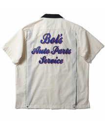 HOUSTON ヒューストン BOL's EMB BROAD BOWLING S/S SHIRT ボルス ロゴ チェーン刺繍 ブロード ボウリングシャツ 半袖 / オープンカラーシャツ / 開襟シャツ
