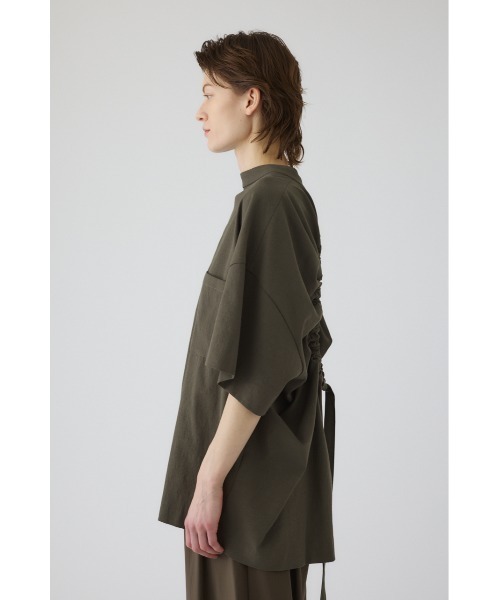 RIM.ARK(リムアーク)の「Back conscious vacation tops バック コンシャス バケーション トップス(Tシャツ/カットソー・レディース・ライトベージュ/カーキ/ブラック・FREE)」の9枚目の写真