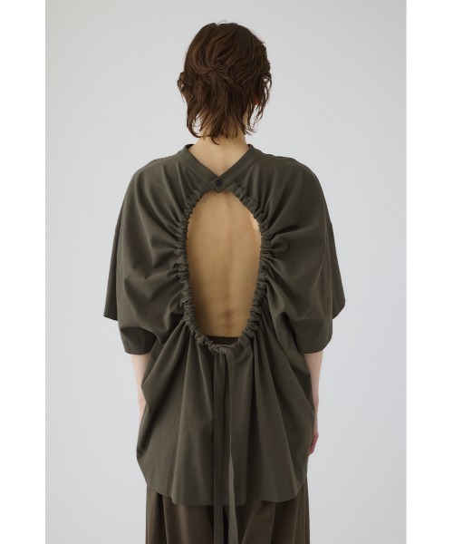 RIM.ARK(リムアーク)の「Back conscious vacation tops バック コンシャス バケーション トップス(Tシャツ/カットソー・レディース・ライトベージュ/カーキ/ブラック・FREE)」の10枚目の写真