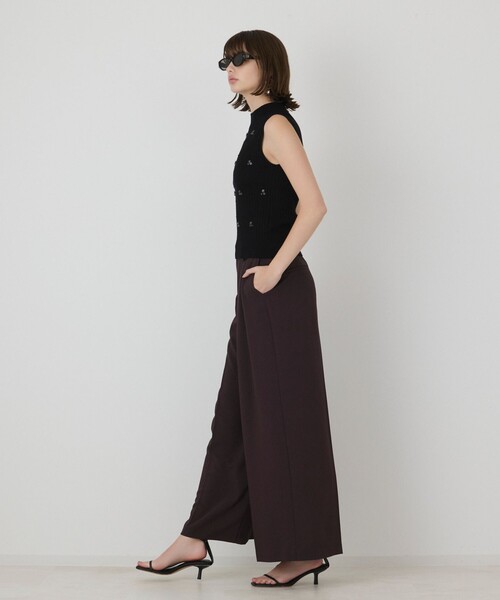 GRACE CONTINENTAL(グレースコンチネンタル)の「ビジューリブニットトップ(その他トップス・レディース・ホワイト/ブラック・36)」の9枚目の写真