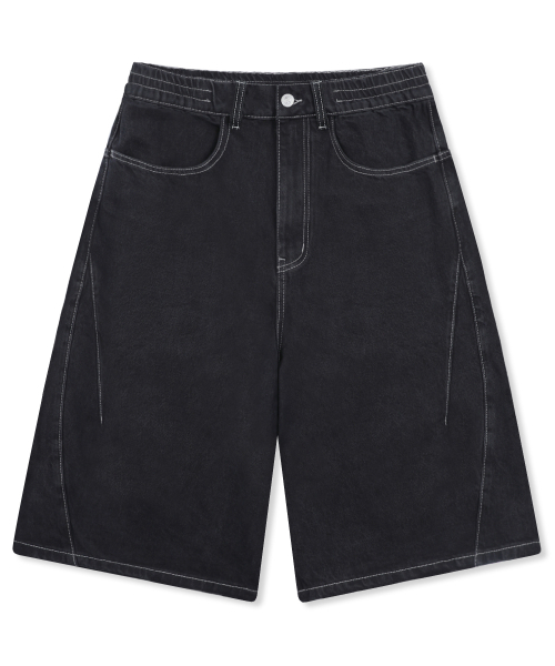 XTONZ(エクストーンズ)の「XP334 スリットバミューダデニムパンツ (ブラック)(その他パンツ・レディース・その他・SMALL/MEDIUM/LARGE)」の4枚目の写真
