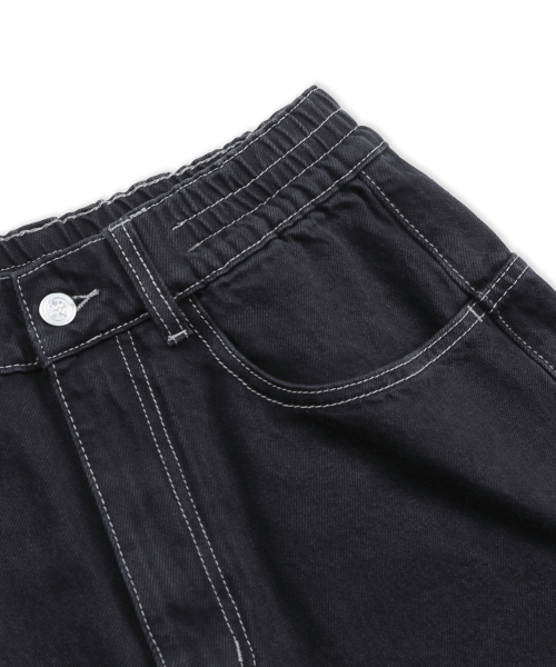 XTONZ(エクストーンズ)の「XP334 スリットバミューダデニムパンツ (ブラック)(その他パンツ・レディース・その他・SMALL/MEDIUM/LARGE)」の6枚目の写真