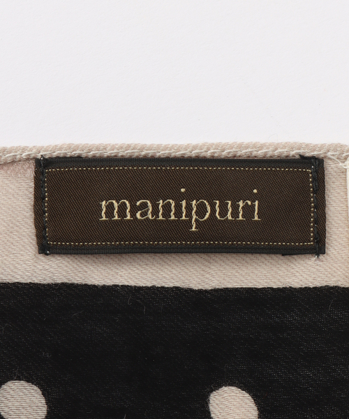Spick & Span(スピックアンドスパン)の「manipuri / マニプリ 120*120 インドストール ジオメドット(バンダナ/スカーフ・レディース・ブラック・FREE)」の6枚目の写真