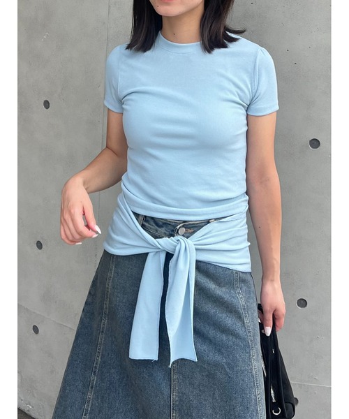 BLUE×PALANG(ブルーパラン)の「【ZOZO限定】PAIR HALF T-SHIRT(Tシャツ/カットソー・レディース・ライトブルー/ネイビー・FREE)」の6枚目の写真