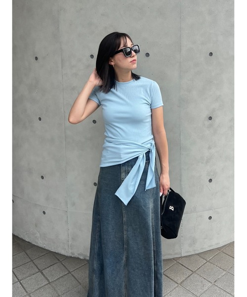 BLUE×PALANG(ブルーパラン)の「【ZOZO限定】PAIR HALF T-SHIRT(Tシャツ/カットソー・レディース・ライトブルー/ネイビー・FREE)」の5枚目の写真