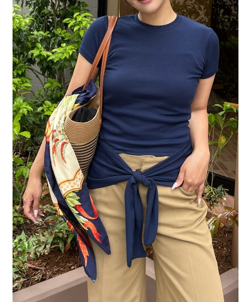 BLUE×PALANG(ブルーパラン)の「【ZOZO限定】PAIR HALF T-SHIRT(Tシャツ/カットソー・レディース・ライトブルー/ネイビー・FREE)」の4枚目の写真