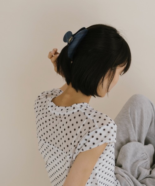 duei(デュイ)の「ヘアバンスクリップ(バレッタ/ヘアクリップ・レディース・ネイビー/ホワイト・FREE)」の9枚目の写真