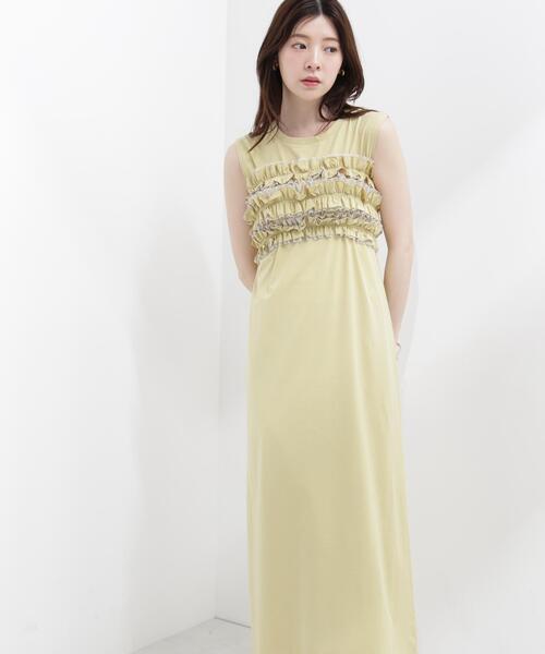 PROPORTION BODY DRESSING(プロポーションボディドレッシング)の「<a>フリルベア付きカットワンピース / 1216249600(ワンピース・レディース・ブラック/イエロー/ダークグレー・MEDIUM/P/S)」の3枚目の写真