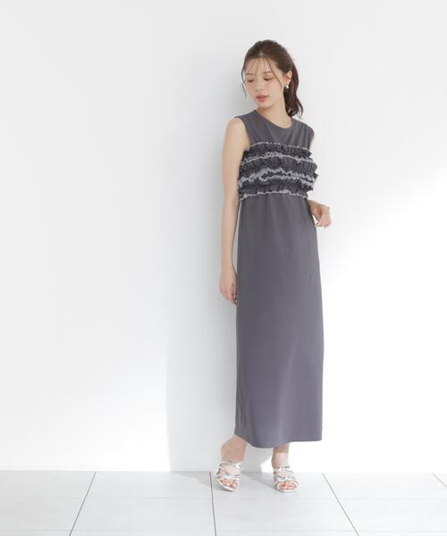 PROPORTION BODY DRESSING(プロポーションボディドレッシング)の「<a>フリルベア付きカットワンピース / 1216249600(ワンピース・レディース・ブラック/イエロー/ダークグレー・MEDIUM/P/S)」の22枚目の写真