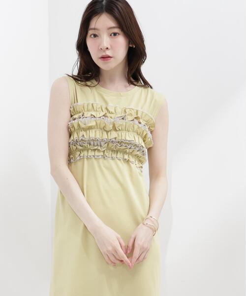 PROPORTION BODY DRESSING(プロポーションボディドレッシング)の「<a>フリルベア付きカットワンピース / 1216249600(ワンピース・レディース・ブラック/イエロー/ダークグレー・MEDIUM/P/S)」の5枚目の写真