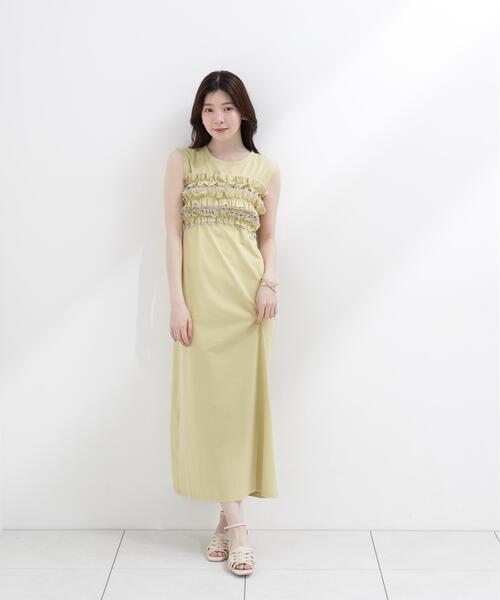 PROPORTION BODY DRESSING(プロポーションボディドレッシング)の「<a>フリルベア付きカットワンピース / 1216249600(ワンピース・レディース・ブラック/イエロー/ダークグレー・MEDIUM/P/S)」の7枚目の写真