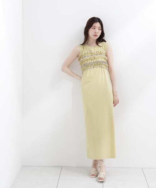PROPORTION BODY DRESSING(プロポーションボディドレッシング)の「<a>フリルベア付きカットワンピース / 1216249600(ワンピース・レディース・ブラック/イエロー/ダークグレー・MEDIUM/P/S)」の8枚目の写真