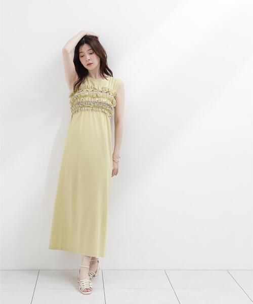PROPORTION BODY DRESSING(プロポーションボディドレッシング)の「<a>フリルベア付きカットワンピース / 1216249600(ワンピース・レディース・ブラック/イエロー/ダークグレー・MEDIUM/P/S)」の9枚目の写真