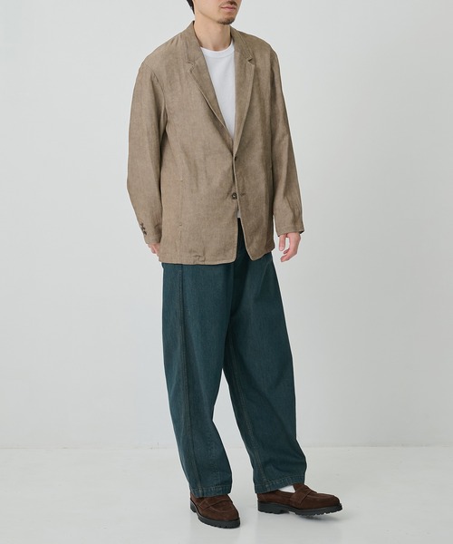 CITY TOKYO(シティトウキョウ)の「【CITY TOKYO/シティートーキョー】Fade linen リラックスジャケット(テーラードジャケット・メンズ・ベージュ/ダークグレー・3/2/1)」の16枚目の写真