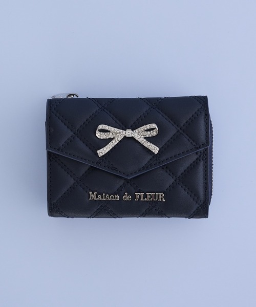 リボンビジューキルティングウォレット（財布）｜Maison de FLEUR