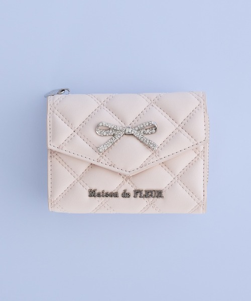 リボンビジューキルティングウォレット（財布）｜Maison de FLEUR