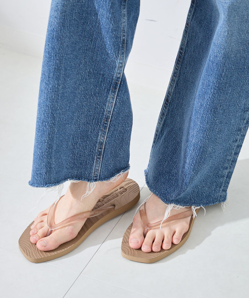 journal standard L'essage(ジャーナルスタンダードレサージュ)の「SLEEPERS/スリーパーズ 51001 Tapered Transparent サンダル(サンダル・レディース・ブラック/ベージュ・36/39/38/37)」の5枚目の写真