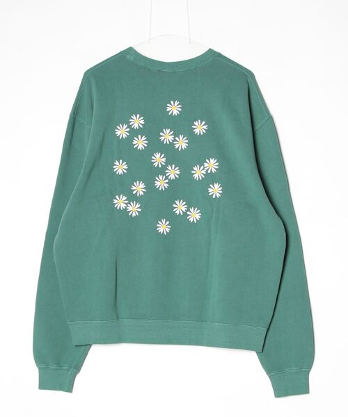ROSE BUD(ローズバッド)の「HAVE A GREATFUL DAY CREW SWEATSHIRT(スウェット・レディース・チャコールグレー/グリーン/ネイビー・L/S)」の4枚目の写真