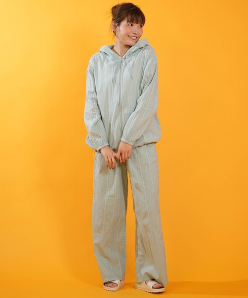 Hula Lani(フララニ)の「HULALANI/フララニ レディース ジップアップパーカー 長袖 羽織り ワンポイント 263HU2JK071(シャツ/ブラウス・レディース・ホワイト/ブルー/ピンク・FREE)」の13枚目の写真