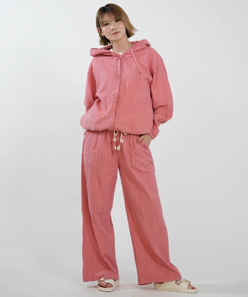 Hula Lani(フララニ)の「HULALANI/フララニ レディース ジップアップパーカー 長袖 羽織り ワンポイント 263HU2JK071(シャツ/ブラウス・レディース・ホワイト/ブルー/ピンク・FREE)」の19枚目の写真