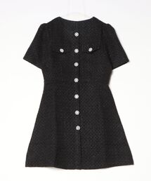 YUGA_YGMC Korean-style Summer tweed dress