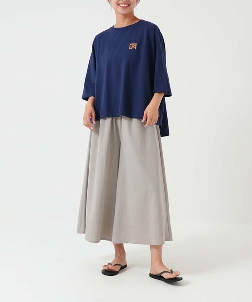 HEART MARKET(ハートマーケット)の「やわらかスラブギャザーワイドガウチョ(その他パンツ・レディース・チャコール/ナチュラル/ブラック/グレイッシュベージュ/カーキ・MEDIUM/LARGE)」の6枚目の写真