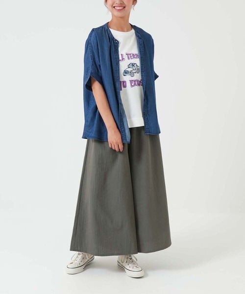 HEART MARKET(ハートマーケット)の「やわらかスラブギャザーワイドガウチョ(その他パンツ・レディース・チャコール/ナチュラル/ブラック/グレイッシュベージュ/カーキ・MEDIUM/LARGE)」の12枚目の写真