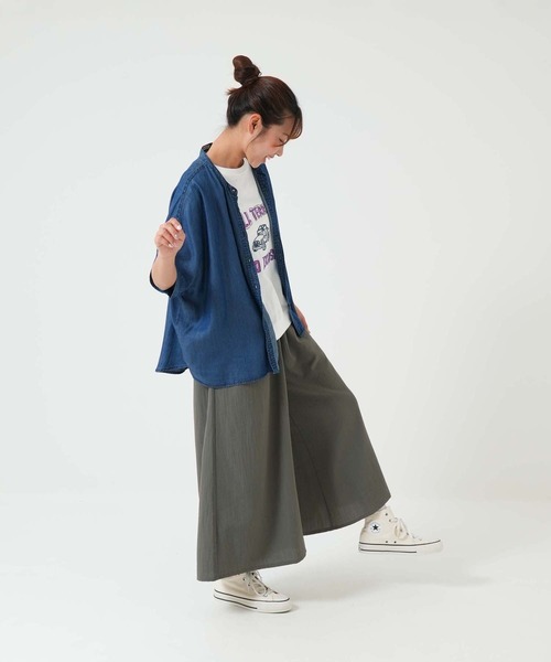 HEART MARKET(ハートマーケット)の「やわらかスラブギャザーワイドガウチョ(その他パンツ・レディース・チャコール/ナチュラル/ブラック/グレイッシュベージュ/カーキ・MEDIUM/LARGE)」の13枚目の写真