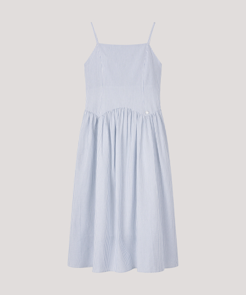 THE LILLE（ザ リル）の「Shirring long Dress_Skylblue（ワンピース・レディース・その他・FREE）」の2枚目の写真