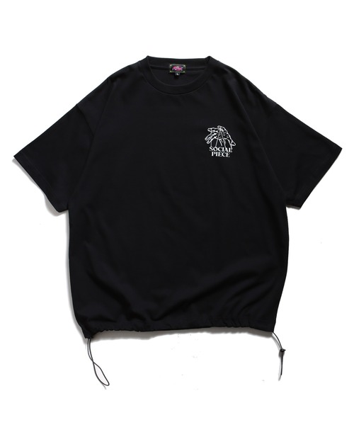 ROTAR(ローター)の「SOCIAL PIECE draw cord Tee(Tシャツ/カットソー・メンズ・ホワイト/ブラック・X-LARGE/LARGE/MEDIUM)」の2枚目の写真