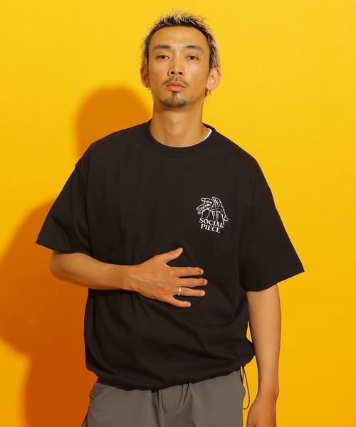 ROTAR(ローター)の「SOCIAL PIECE draw cord Tee(Tシャツ/カットソー・メンズ・ホワイト/ブラック・X-LARGE/LARGE/MEDIUM)」の3枚目の写真