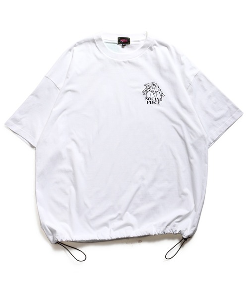 ROTAR(ローター)の「SOCIAL PIECE draw cord Tee(Tシャツ/カットソー・メンズ・ホワイト/ブラック・X-LARGE/LARGE/MEDIUM)」の5枚目の写真