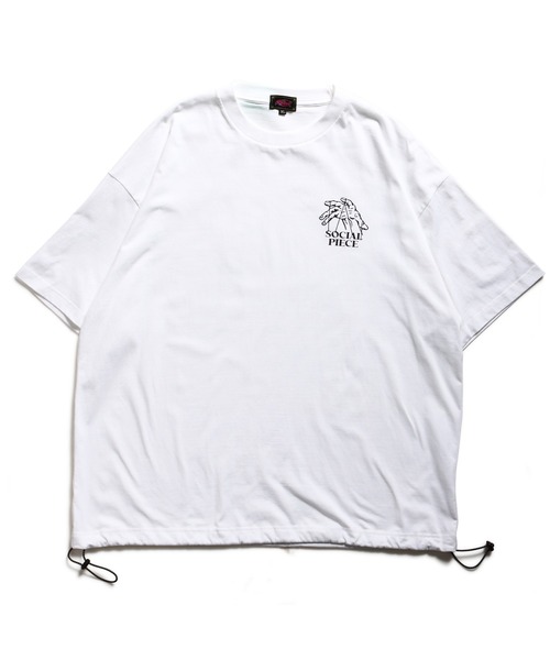 ROTAR(ローター)の「SOCIAL PIECE draw cord Tee(Tシャツ/カットソー・メンズ・ホワイト/ブラック・X-LARGE/LARGE/MEDIUM)」の10枚目の写真